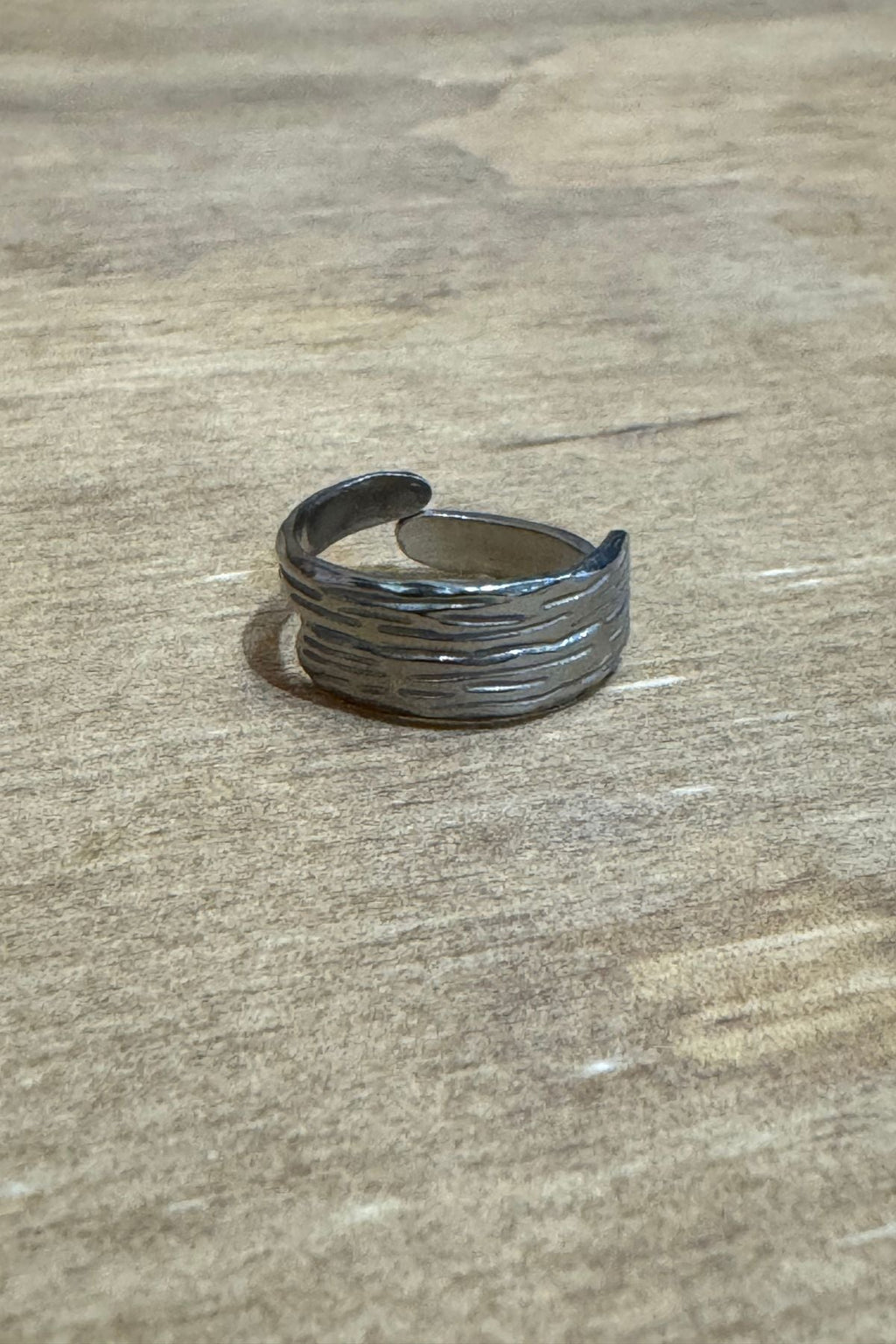 Klassisk C Formet Åben Ring - Sølv