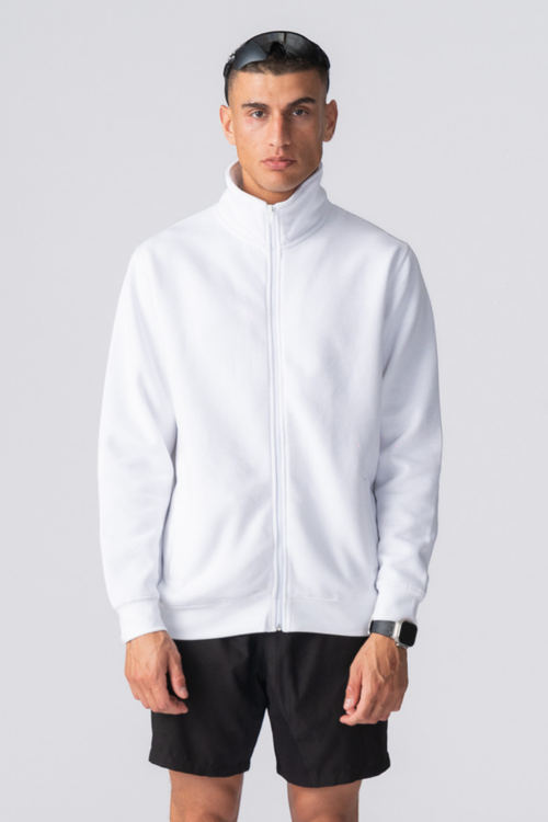 Ulan Sweat Zip Jakket - Hvid