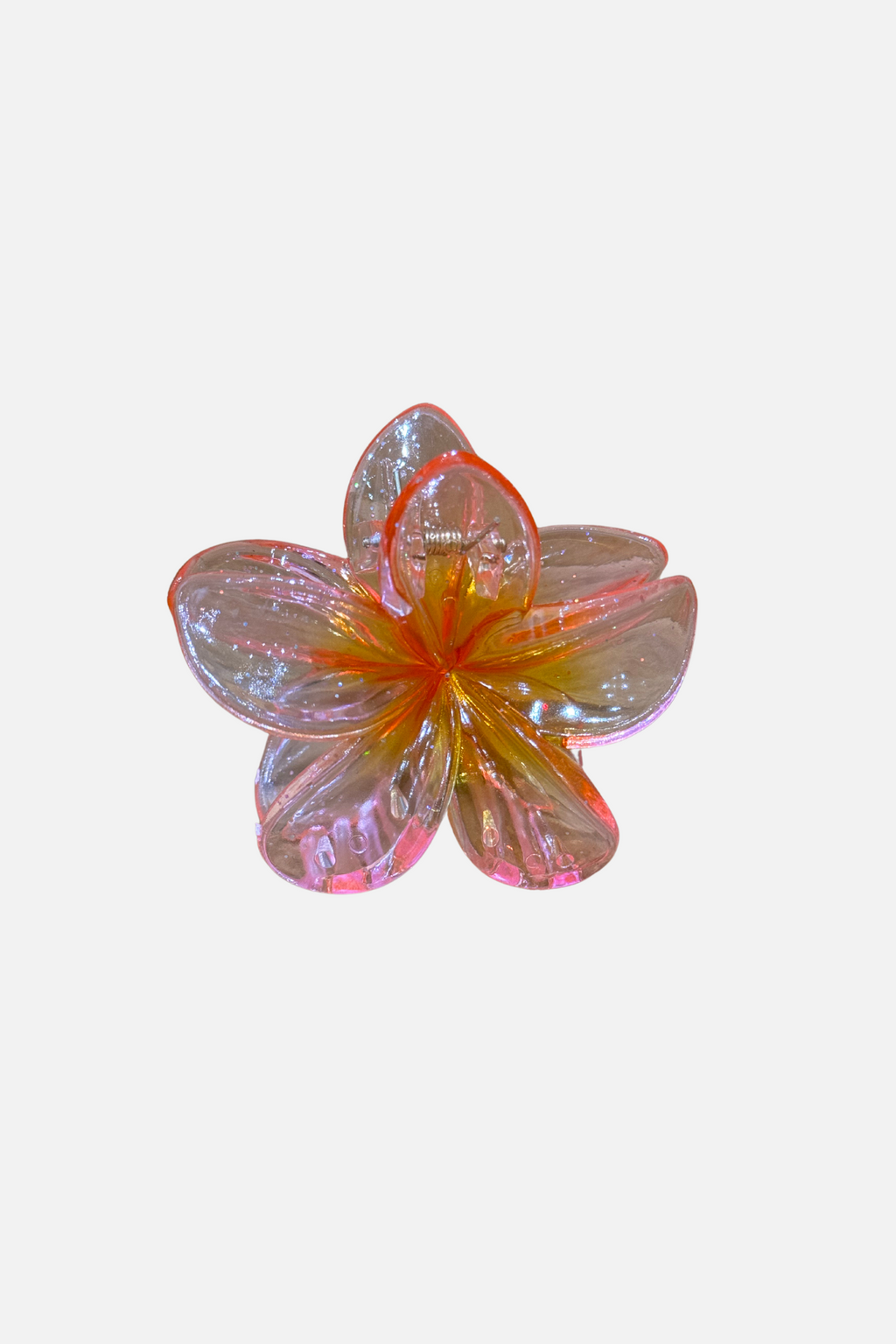 Blomst Hårspænde - Pink/Orange