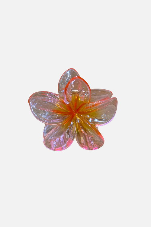 Blomst Hårspænde - Pink/Orange