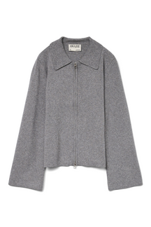 Hanna LS Knit Cardigan - Mellemgrå Melange