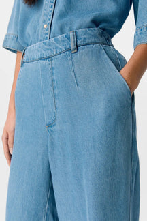 Frame Lisa Wide Pants - Lyseblå Denim