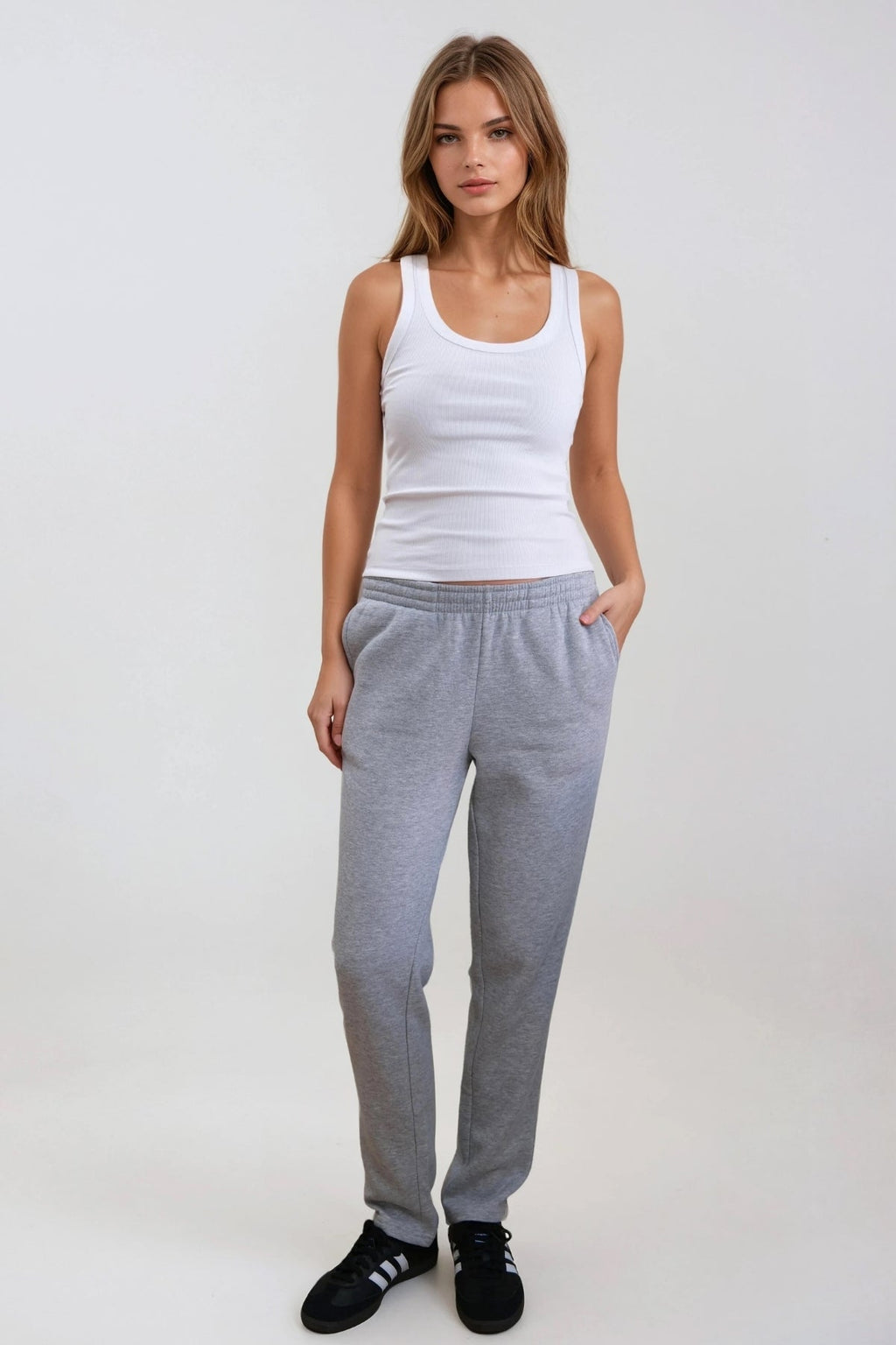 Essentielle Sweatpants - Grå Melange