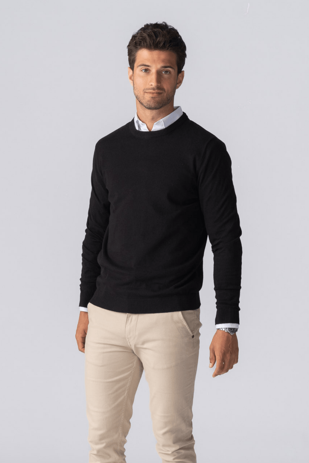 Pullover Rundhals - Sort