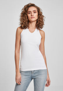 Ladies Neckholder Shirt - White