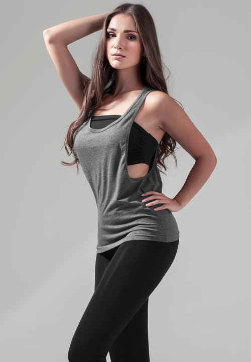 Ladies Loose Tank - Charcoal