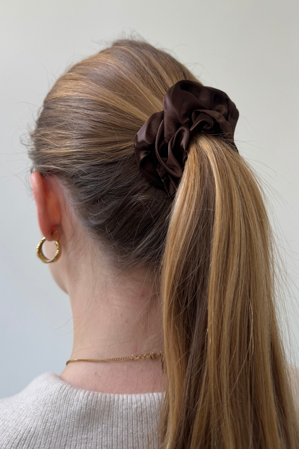 Scrunchie - Mørkebrun