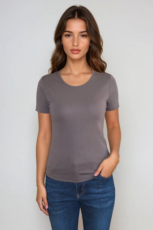 Basic Tight T-shirt - Grå