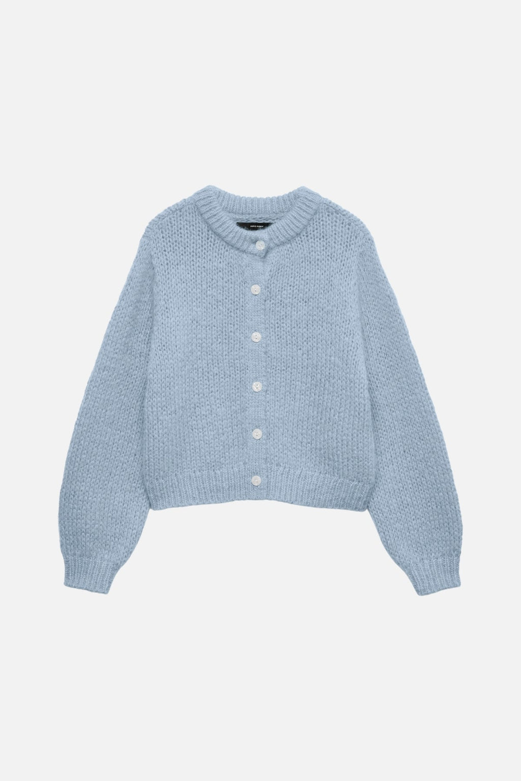 Wilo O-Neck Cardigan - Cashmere Blå