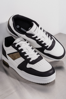 Classic Sneaker - Hvid/Sort/Khaki