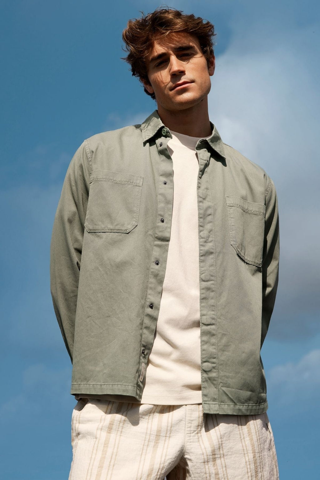 Alex Skjorte Regular Fit - Lys Oliven