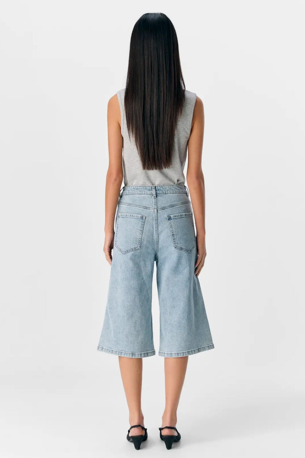 Isra Bermuda Shorts - Mellemblå Denim