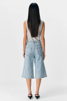 Isra Bermuda Shorts - Mellemblå Denim