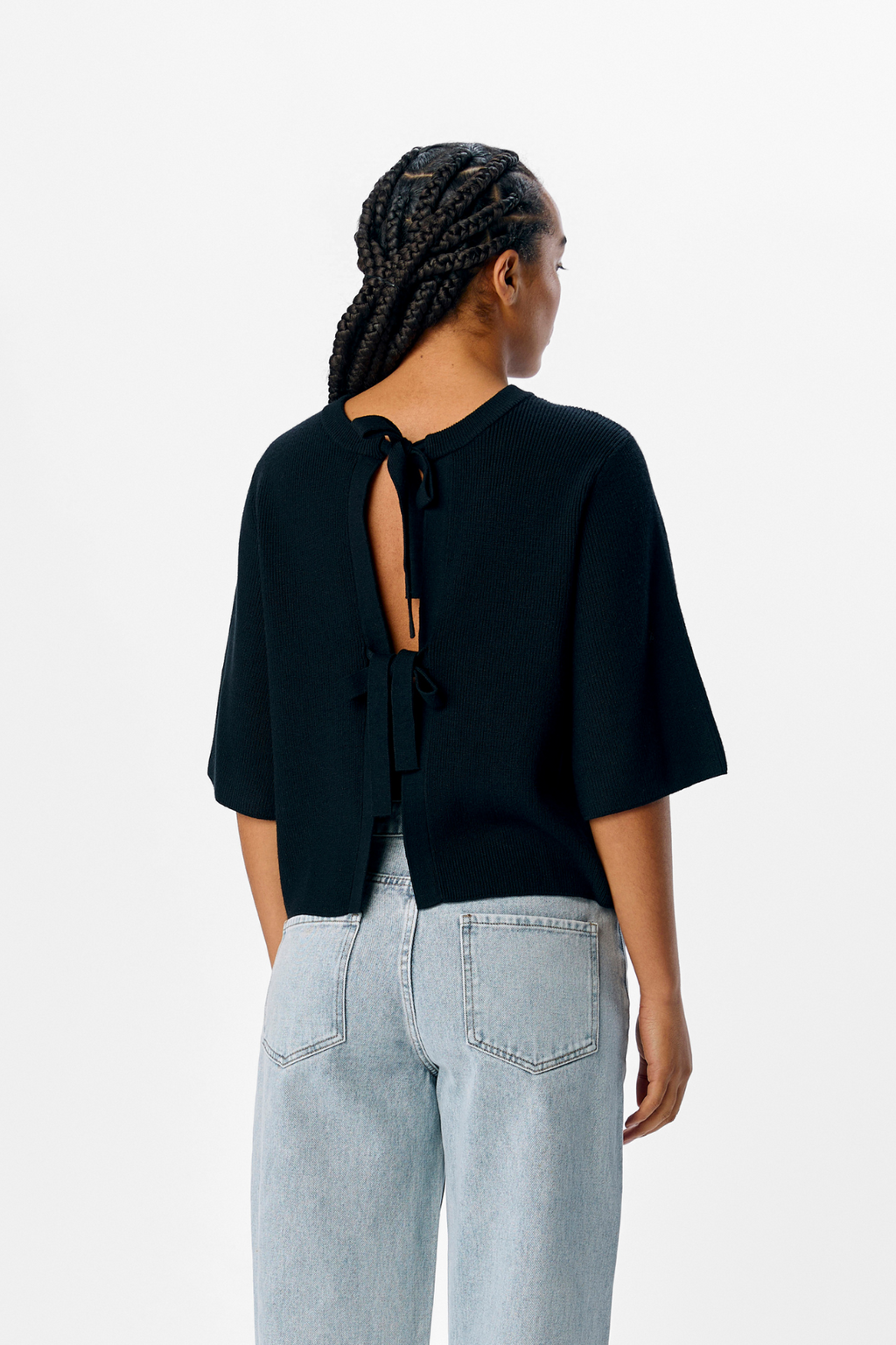 Julla Parvi 2/4 Strikcardigan - Sort