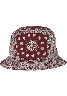 Bandana Print Bucket Hat - Kirsebær/Hvid