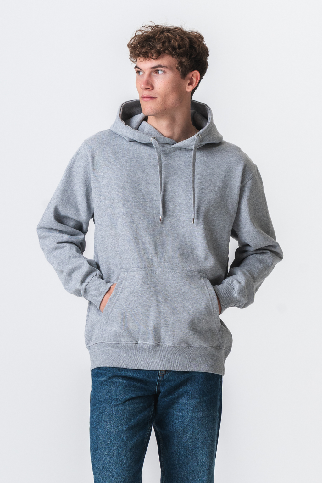Basic hoodie - Lysegrå