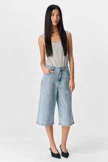 Isra Bermuda Shorts - Mellemblå Denim
