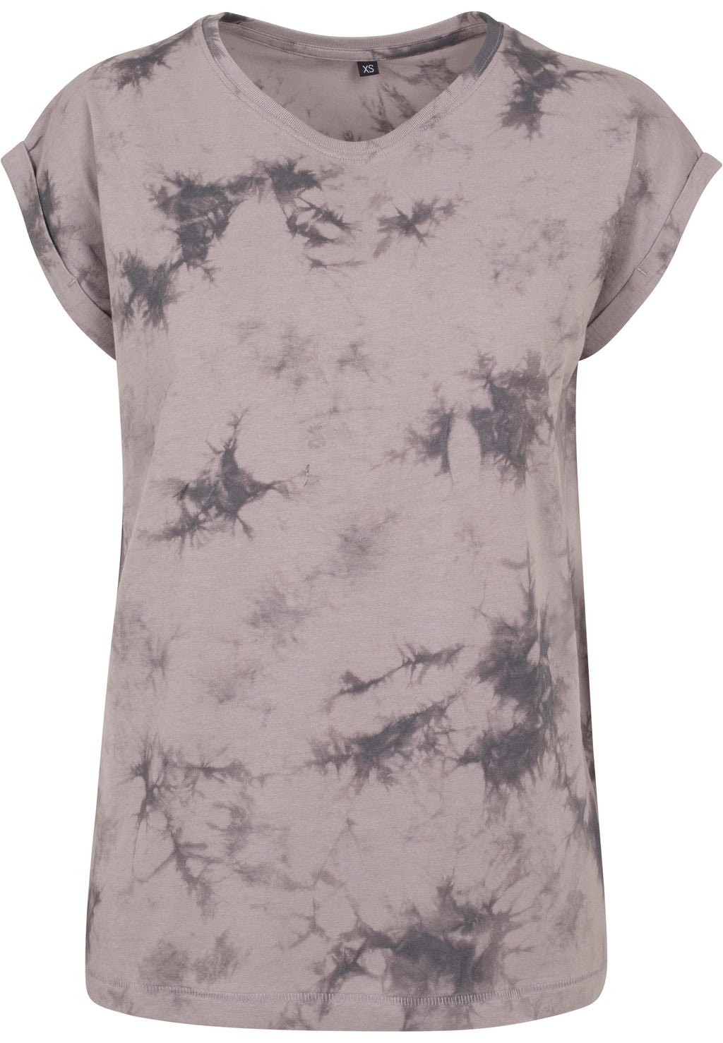 Ladies Batik Dye Extended Shoulder Tee - Light Grey