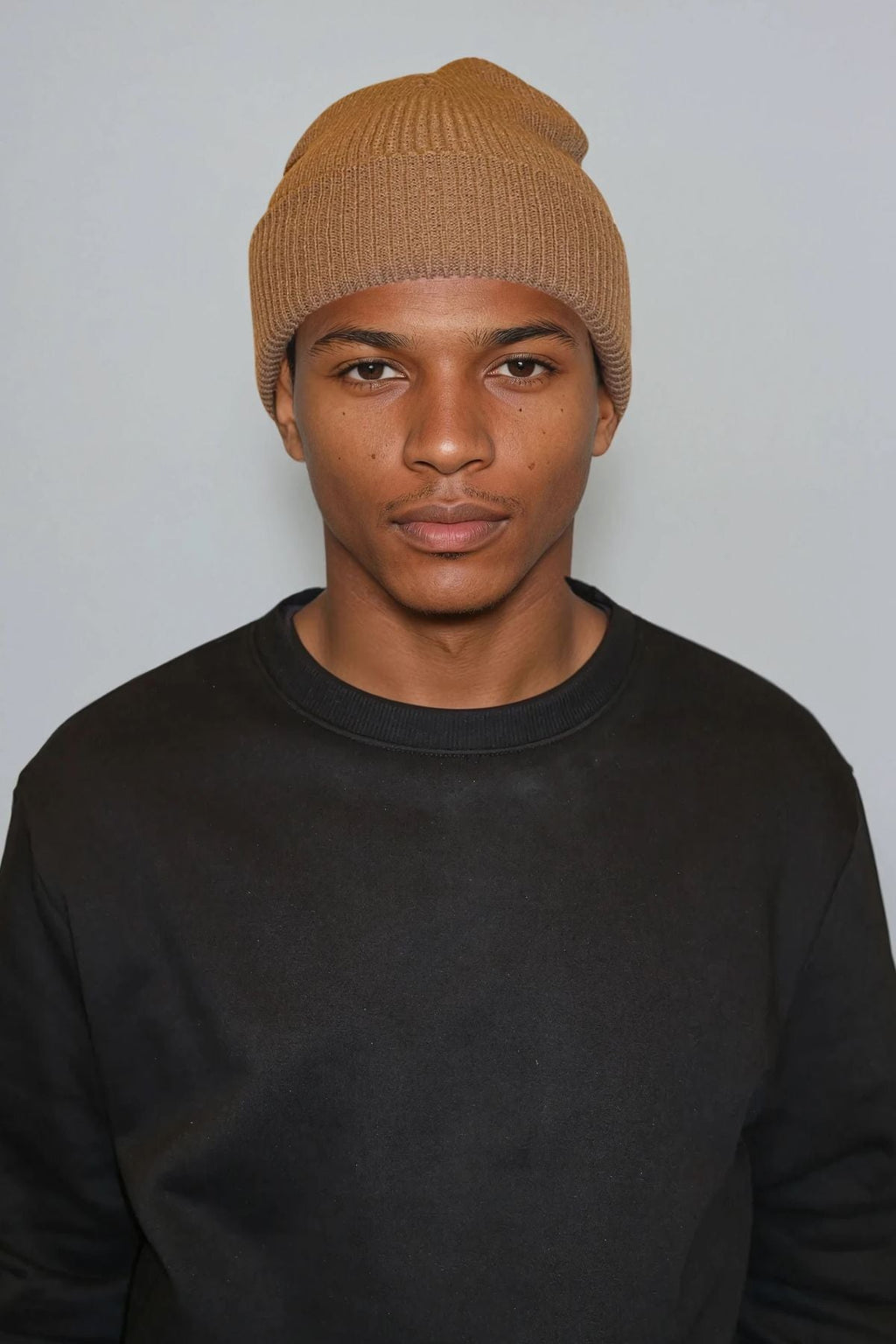 Knitted beanie - Coffee