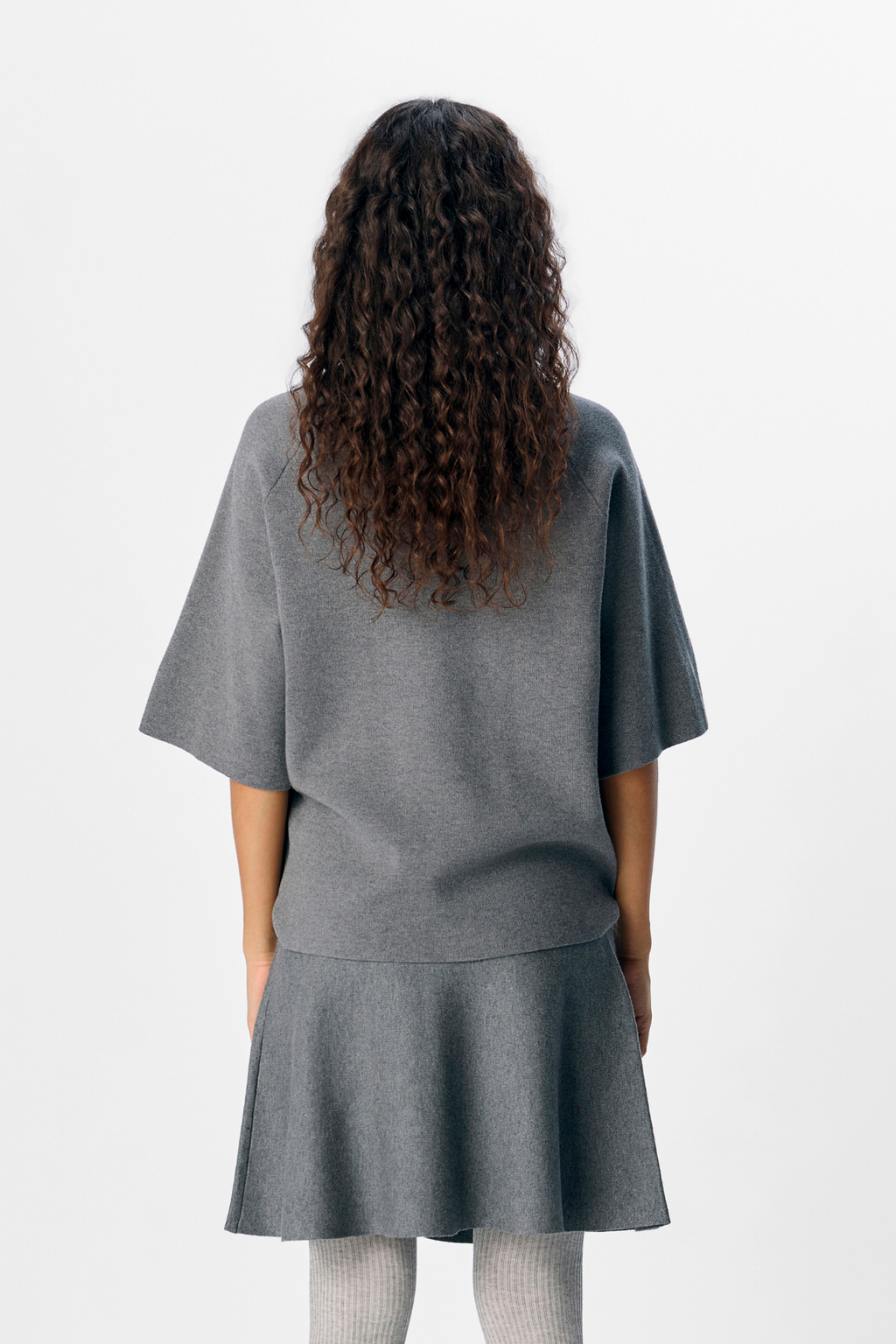 Reynard 2/4 Strik Pullover - Mellemgrå Melange