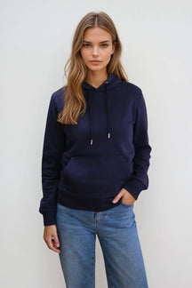 Boyfriend Sweat Hoodie - Marineblå