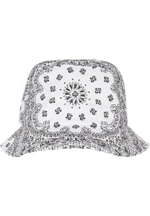 Bandana Print Bucket Hat - Hvid