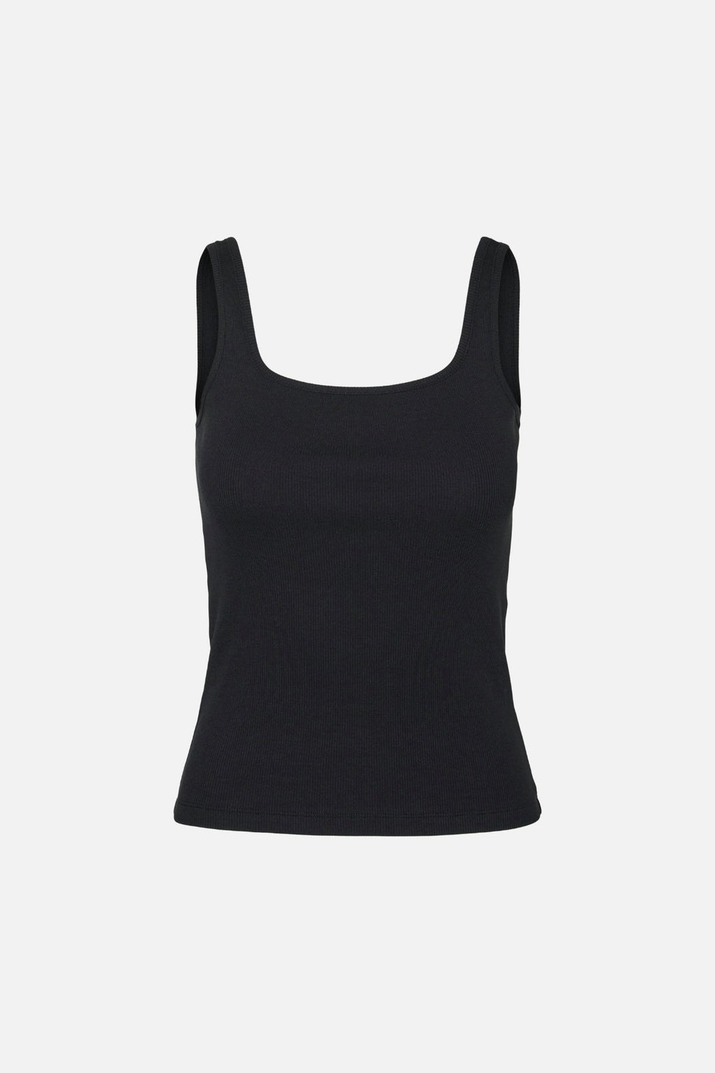 Chloe Kort Firkantet Top - Sort