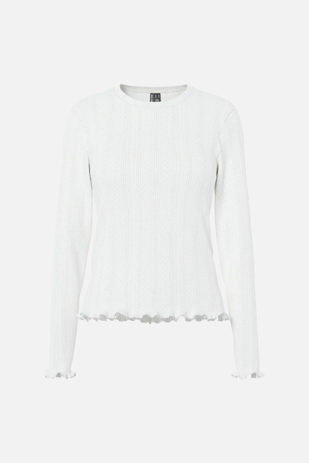 Marie O-Hals Pointelle Top - Cloud Dancer