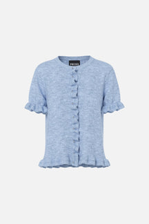 Lydia Flæse Strik Cardigan - Kashmir Blå