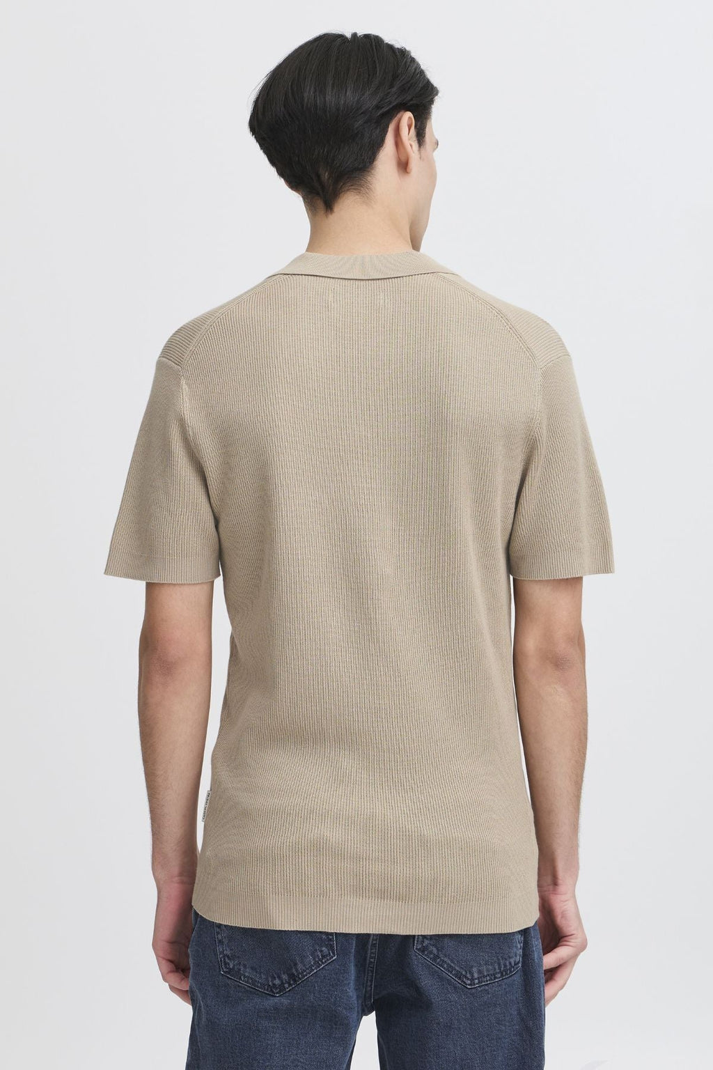 George Strikket Polo - Beige