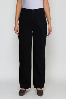 Nora Regular Jeans - Vasket Sort