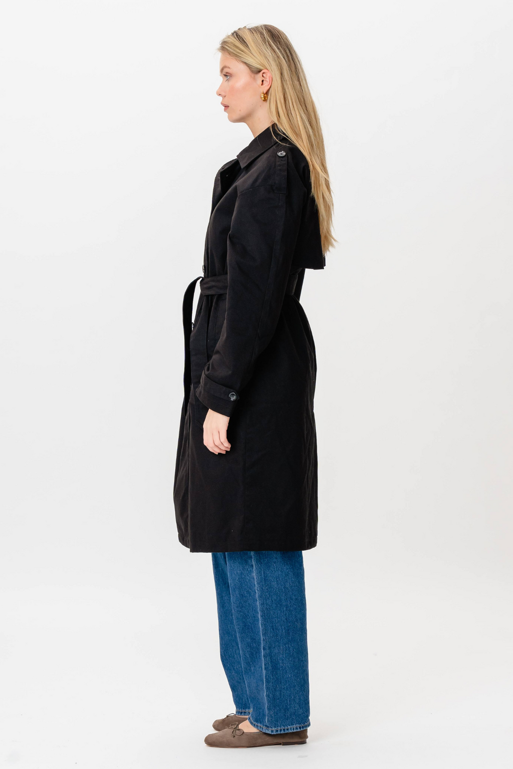 Linea trenchcoat - Sort