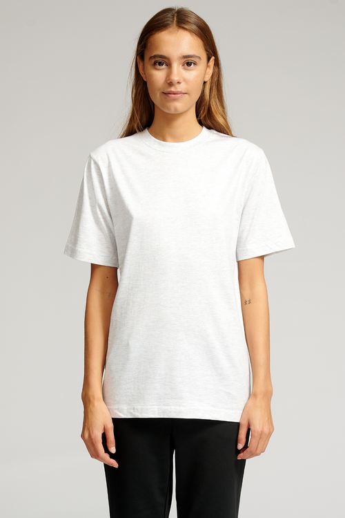 Oversized T-shirt - Lysegrå Meleret