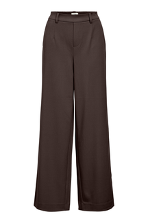 Lisa Wide Pant - Mørkebrun
