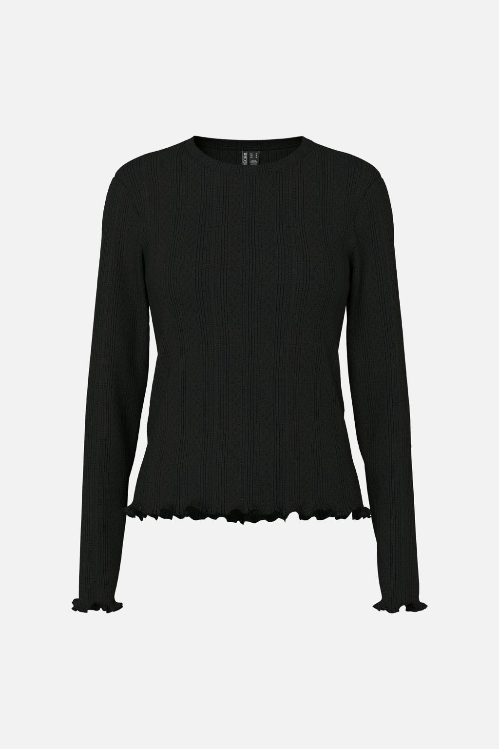Marie O-Neck Poin Top - Sort