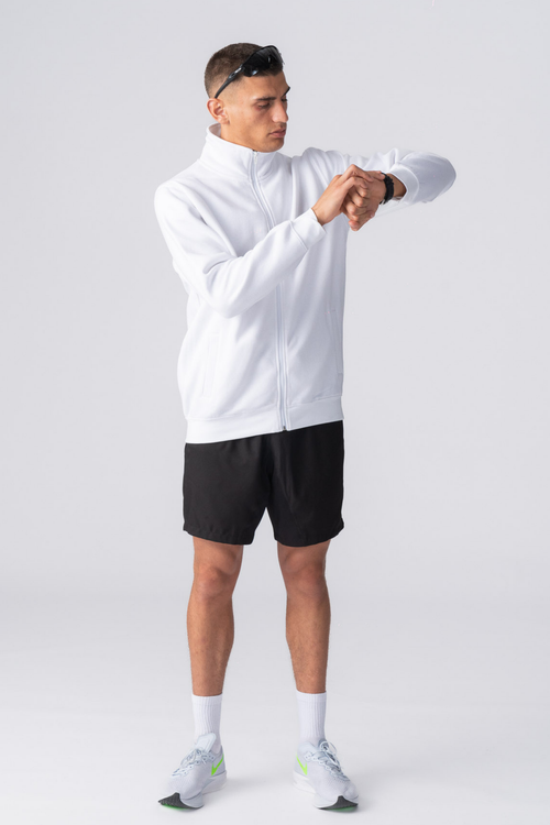 Ulan Sweat Zip Jakket - Hvid