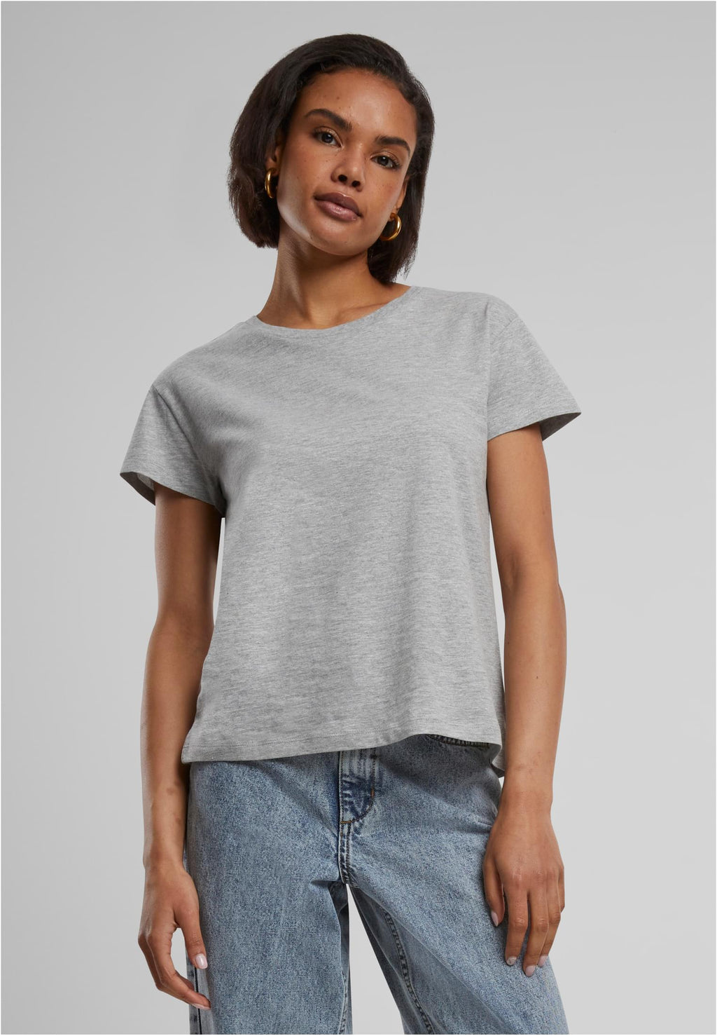 Ladies Box Tee - Heather Grey