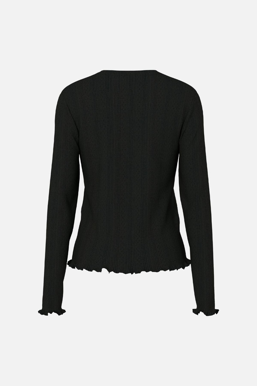 Marie O-Neck Poin Top - Sort