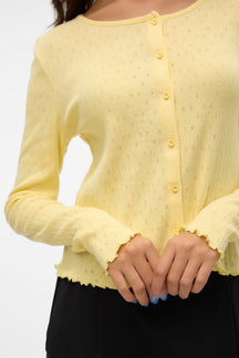 Isa Cardigan med Rund Hals - Anisblomst