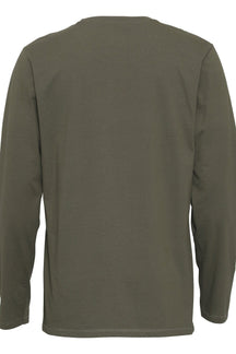 Basic Langærmet T-shirt - Armygrøn