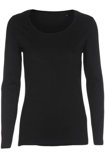 Basic langærmet T-shirt - Sort