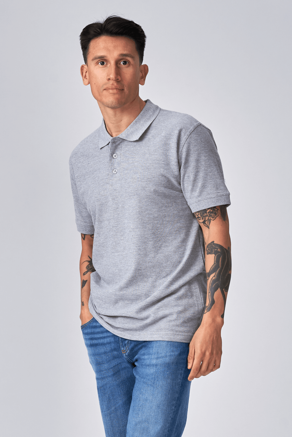 Oversized Polo - Grå
