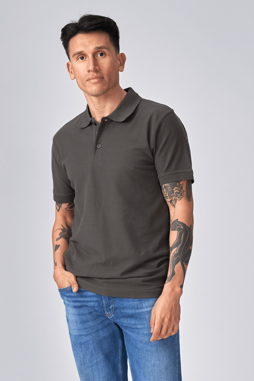 Oversized Polo - Mørke Grå