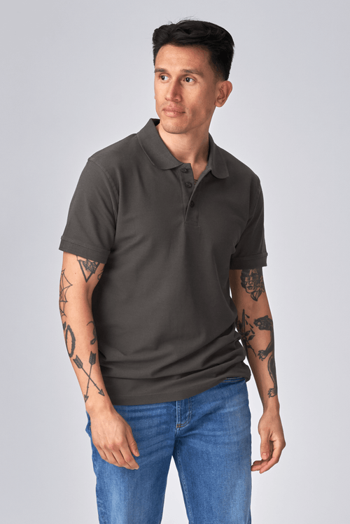 Oversized Polo - Mørke Grå
