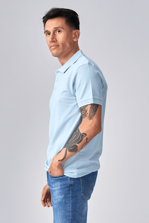 Oversized Polo - Lyseblå