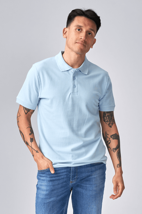 Oversized Polo - Lyseblå