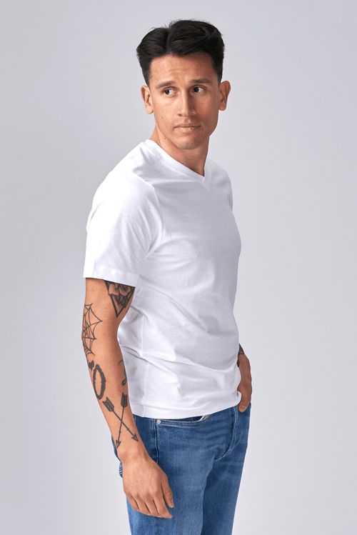 Basic Vneck t-shirt  - Hvid