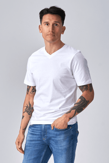 Basic Vneck t-shirt  - Hvid