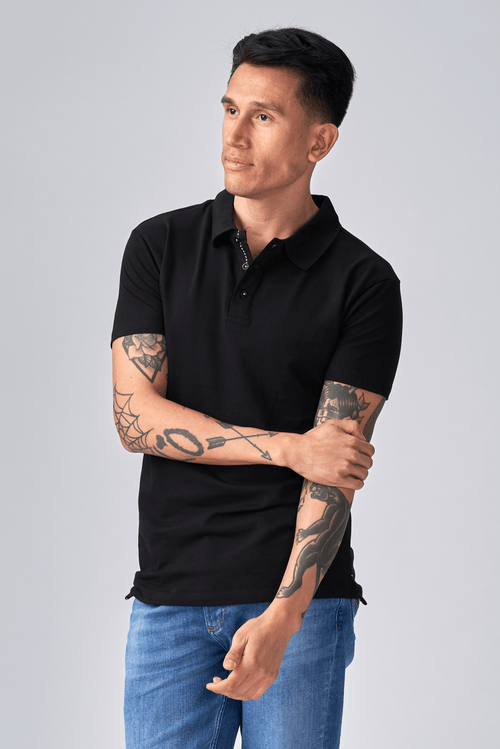 Muscle Polo Shirt - Sort