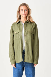 Amber Twill Skjorte - Grøn